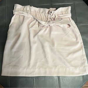 Express Paper Bag Waist Mini Skirt